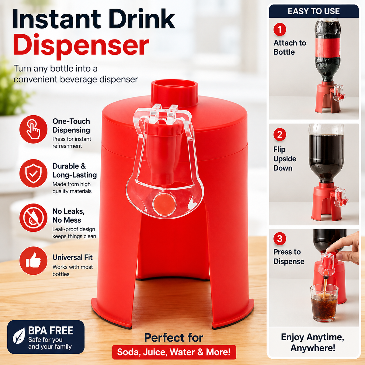 East Drink Dispenser Inverted Device